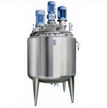 Jacketed Vessels with welded top disc with top drive Stirrer, Agitator & Homogenizer